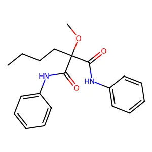 Propanediamide, 2-butyl-2-methoxy-N,N'-diphenyl- structure
