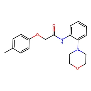 2-(4-methylphenoxy)-N-(2-morpholin-4-ylphenyl)acetamide structure
