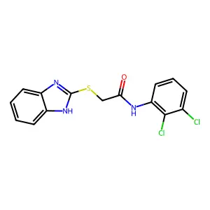 2-(1H-benzimidazol-2-ylsulfanyl)-N-(2,3-dichlorophenyl)acetamide structure