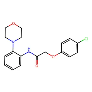 2-(4-chlorophenoxy)-N-(2-morpholin-4-ylphenyl)acetamide structure