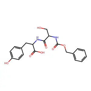 Carbobenzyloxy-L-seryl-L-tyrosine structure
