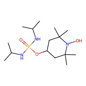 1-Hydroxy-2,2,6,6-tetramethylpiperidin-4-yl N,N'-dipropan-2-ylphosphorodiamidate structure