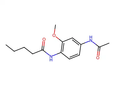 N-(4-acetamido-2-methoxyphenyl)pentanamide structure