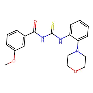 3-methoxy-N-[(2-morpholin-4-ylphenyl)carbamothioyl]benzamide structure