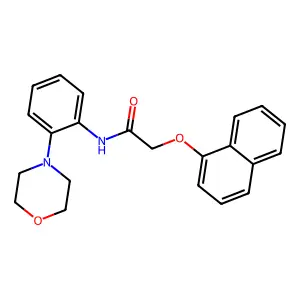N-(2-morpholin-4-ylphenyl)-2-naphthalen-1-yloxyacetamide structure