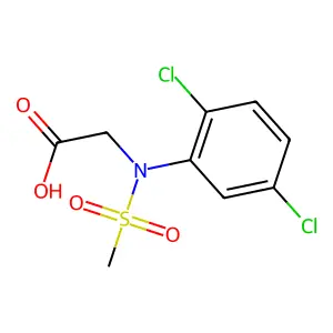 N-(2,5-dichlorophenyl)-N-(methylsulfonyl)glycine structure