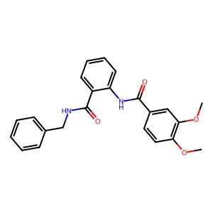 N-[2-(benzylcarbamoyl)phenyl]-3,4-dimethoxybenzamide structure