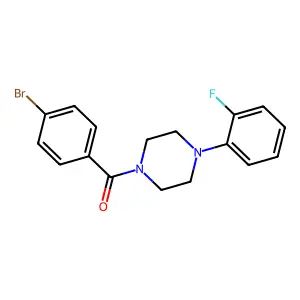 (4-Bromophenyl)-[4-(2-fluorophenyl)piperazin-1-yl]methanone structure