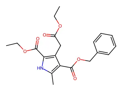 4-benzyl 2-ethyl 3-(2-ethoxy-2-oxoethyl)-5-methyl-1H-pyrrole-2,4-dicarboxylate structure