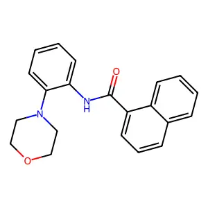 N-[2-(4-morpholinyl)phenyl]-1-naphthamide structure