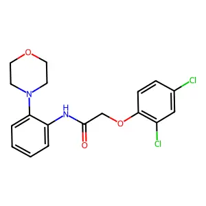 2-(2,4-dichlorophenoxy)-N-(2-morpholin-4-ylphenyl)acetamide structure