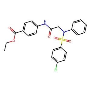 ethyl 4-({N-[(4-chlorophenyl)sulfonyl]-N-phenylglycyl}amino)benzoate structure