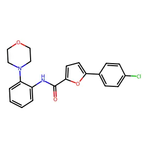 5-(4-chlorophenyl)-N-(2-morpholin-4-ylphenyl)furan-2-carboxamide structure