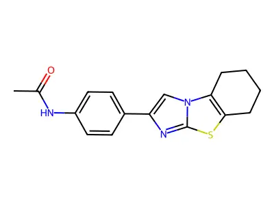 N-[4-(5,6,7,8-tetrahydroimidazo[2,1-b][1,3]benzothiazol-2-yl)phenyl]acetamide structure