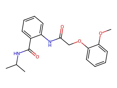 2-{[(2-methoxyphenoxy)acetyl]amino}-N-(propan-2-yl)benzamide structure
