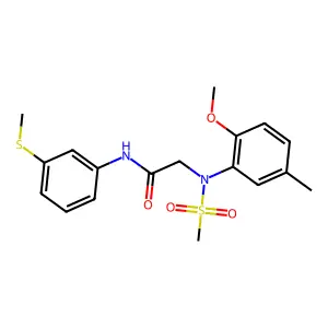 2-(2-methoxy-5-methyl-N-methylsulfonylanilino)-N-(3-methylsulfanylphenyl)acetamide structure