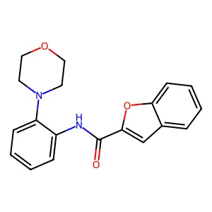 N-(2-morpholin-4-ylphenyl)-1-benzofuran-2-carboxamide structure