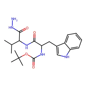 Boc-DL-Trp-DL-Val-NHNH2 structure