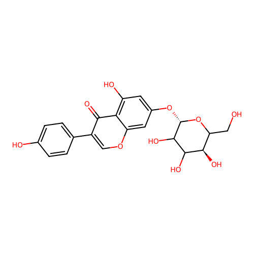 Glucosyl-7-genistein structure