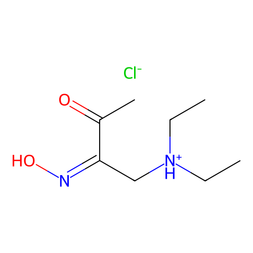 Diethyl-[(2Z)-2-hydroxyimino-3-oxo-butyl]azanium chloride structure