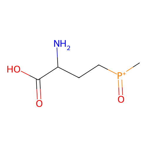 Butanoic acid, 2-amino-4-(methylphosphinyl)- structure
