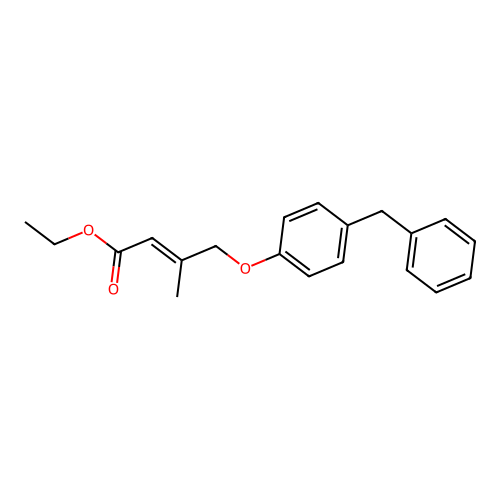 2-Butenoic acid, 3-methyl-4-(4-(phenylmethyl)phenoxy)-, ethyl ester structure