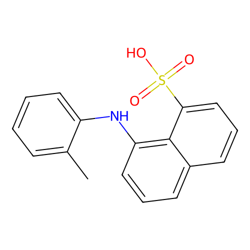 8-(2-Methylanilino)naphthalene-1-sulfonic acid structure