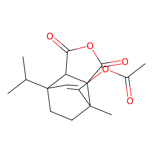 4,7-Ethanoisobenzofuran-1,3-dione, 5-(acetyloxy)-3a,4,7,7a-tetrahydro-4-methyl-7-(1-methylethyl)- structure