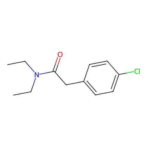 4-chloro-N,N-diethylphenylacetamide structure