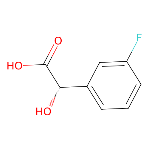 (2S)-2-(3-fluorophenyl)-2-hydroxyacetic acid structure