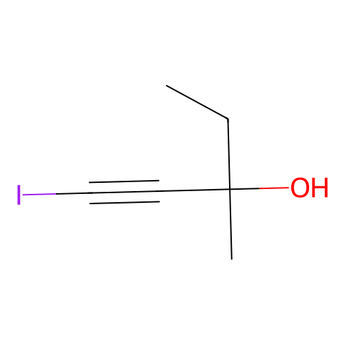 1-Iodo-3-methylpent-1-yn-3-ol structure