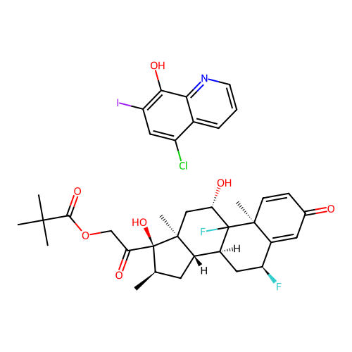 Locacorten-Vioform structure