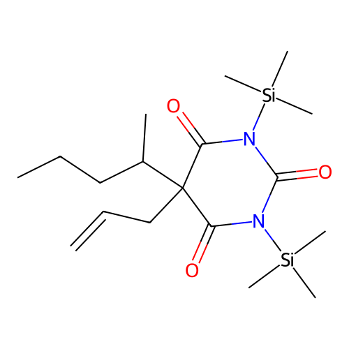 Secobarbital, 2TMS derivative structure