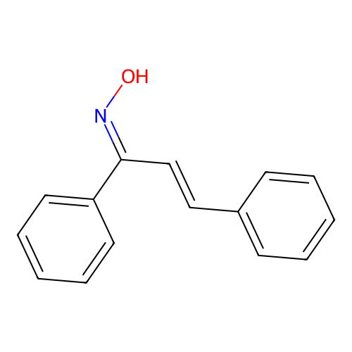2-Propen-1-one, 1,3-diphenyl-, oxime, (E,Z)- structure