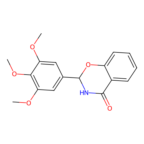 2-(3,4,5-trimethoxyphenyl)-2,3-dihydro-4H-1,3-benzoxazin-4-one structure