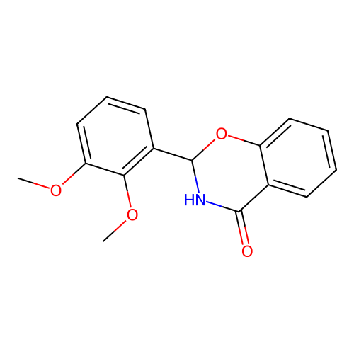 2-(2,3-dimethoxyphenyl)-2,3-dihydro-4H-1,3-benzoxazin-4-one structure