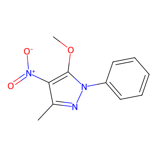 5-Methoxy-3-methyl-4-nitro-1-phenylpyrazole structure