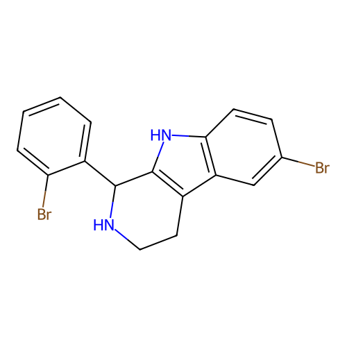 6-bromo-1-(2-bromophenyl)-2,3,4,9-tetrahydro-1H-pyrido[3,4-b]indole structure