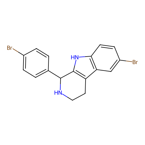 6-bromo-1-(4-bromophenyl)-2,3,4,9-tetrahydro-1H-pyrido[3,4-b]indole structure