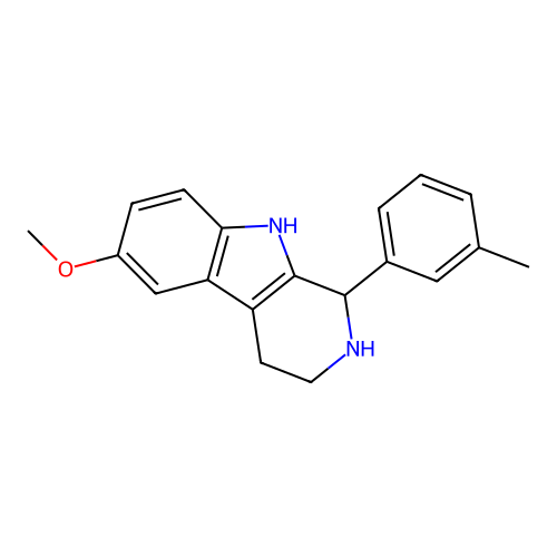 6-methoxy-1-(3-methylphenyl)-2,3,4,9-tetrahydro-1H-pyrido[3,4-b]indole structure