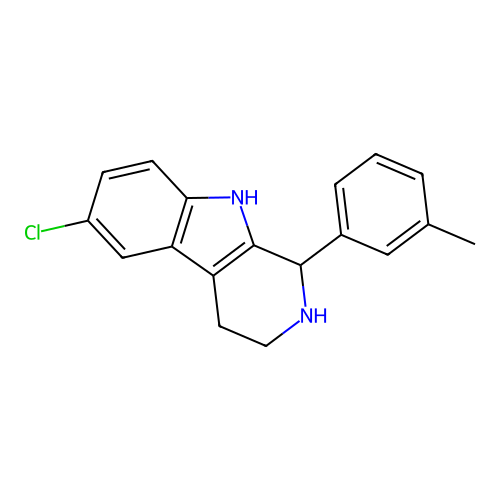 6-chloro-1-(3-methylphenyl)-2,3,4,9-tetrahydro-1H-pyrido[3,4-b]indole structure
