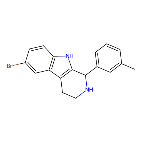 6-bromo-1-(3-methylphenyl)-2,3,4,9-tetrahydro-1H-pyrido[3,4-b]indole structure