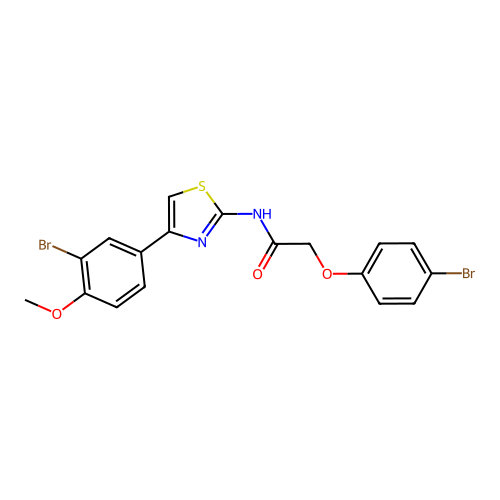 N-[4-(3-bromo-4-methoxyphenyl)-1,3-thiazol-2-yl]-2-(4-bromophenoxy)acetamide structure