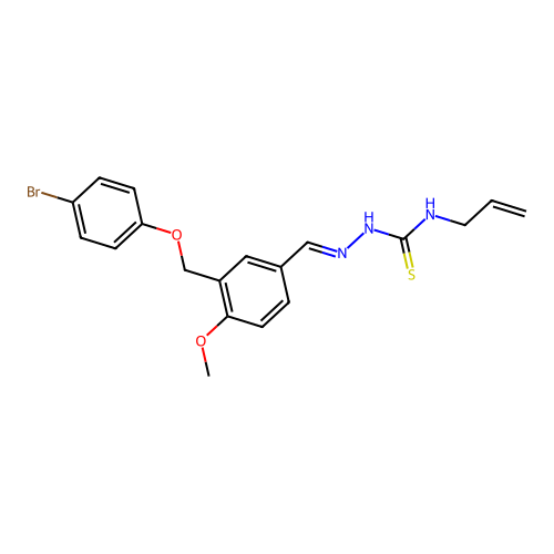 (E)-N-allyl-2-(3-((4-bromophenoxy)methyl)-4-methoxybenzylidene)hydrazinecarbothioamide structure
