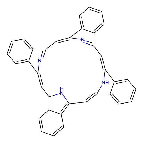 29H,30H-tetrabenzoporphine structure