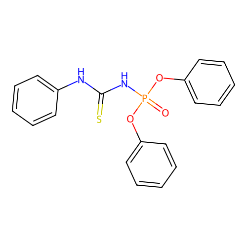 Diphenyl anilinocarbothioylamidophosphate structure