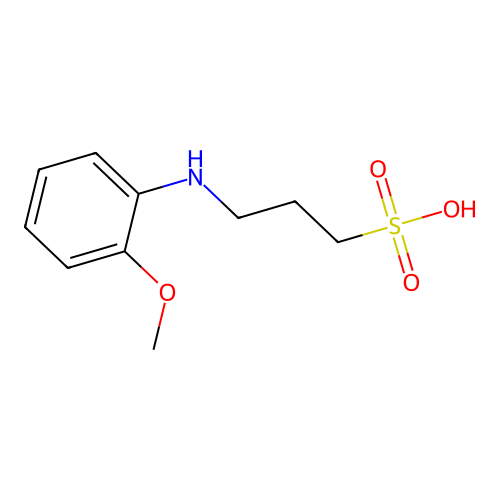 3-(2-Methoxyanilino)propane-1-sulfonic acid structure
