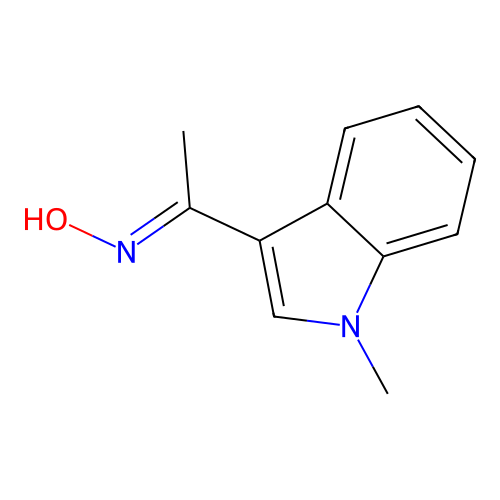 1-(1-Methyl-1H-indol-3-yl)-ethanone oxime structure
