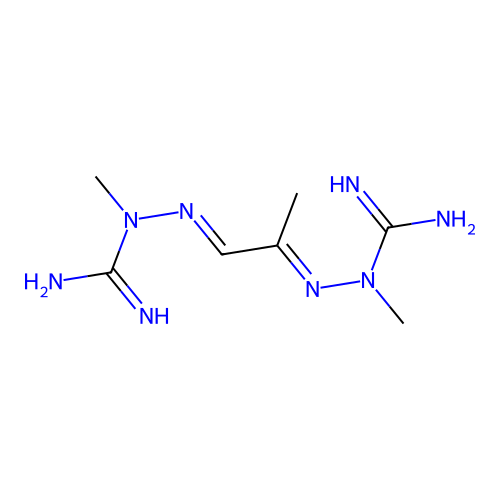 Hydrazinecarboximidamide, 2,2'-(1-methyl-1,2-ethanediylidene)bis(1-methyl- structure