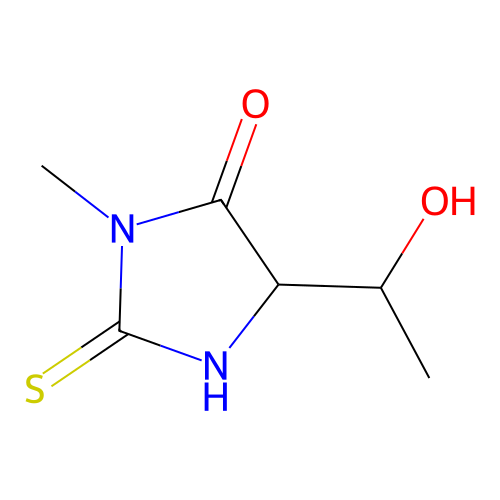 5-(1-Hydroxyethyl)-3-methyl-2-thioxoimidazolidin-4-one structure